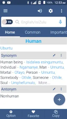 English To Zulu Dictionary android App screenshot 0